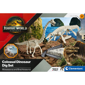 JURASSIC WORLD_COLOSSAL DINOSAUR DIG SET ¿ MOSASAURUS AND BRACHIOSAURUS