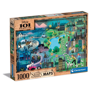 Disney Maps 101 Dalmatians - 1000 parça