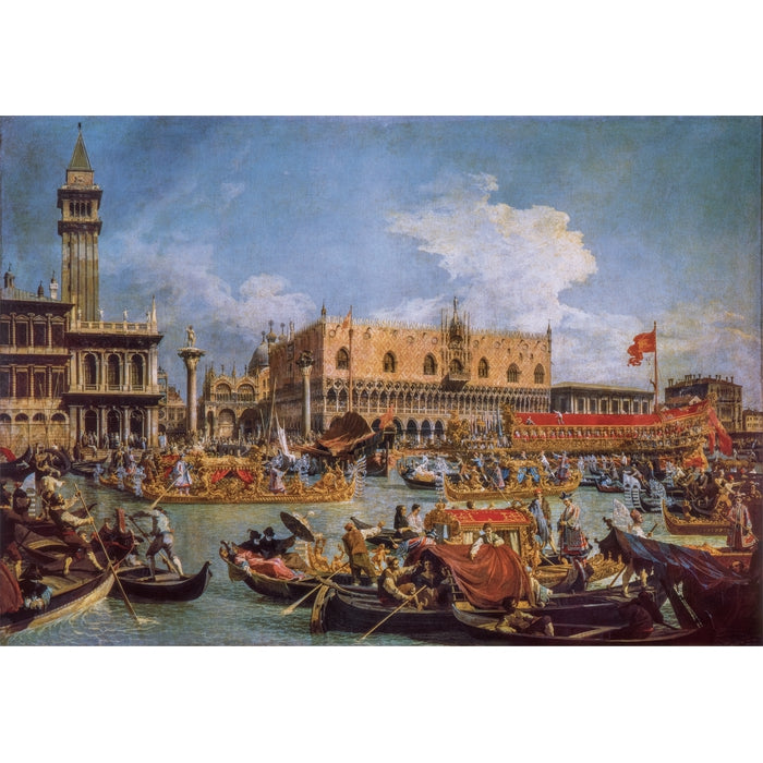 Canaletto, "The Return Of The Bucentaur at the Molo on Ascension Day" - 1000 parça